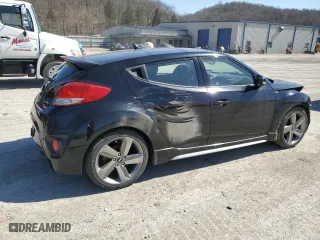 2013 Hyundai Veloster Turbo w/Black Int with VIN KMHTC6AE6DU101023, listed as a Copart auction lot 49153795 with 91,356 mi miles and Salvage Title. Bid and sale history available at carsss.com. Image 3.