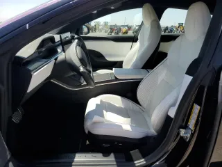 2022 Tesla Model S Plaid with VIN 5YJSA1E69NF460808, listed as a Copart auction lot 55181095 with 12,836 mi miles and Salvage Title. Bid and sale history available at DreamBid. Image 7.