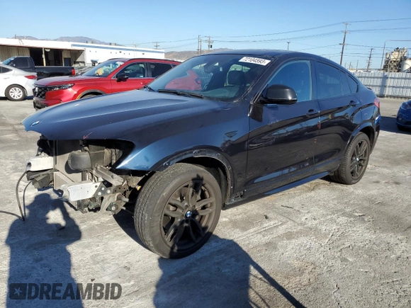 2017 BMW X4 M40i with VIN 5UXXW7C57H0U25965, listed as a Copart auction lot 72104593 with 75,325 mi miles. Bid and sale history available at carsss.com. Image 1.