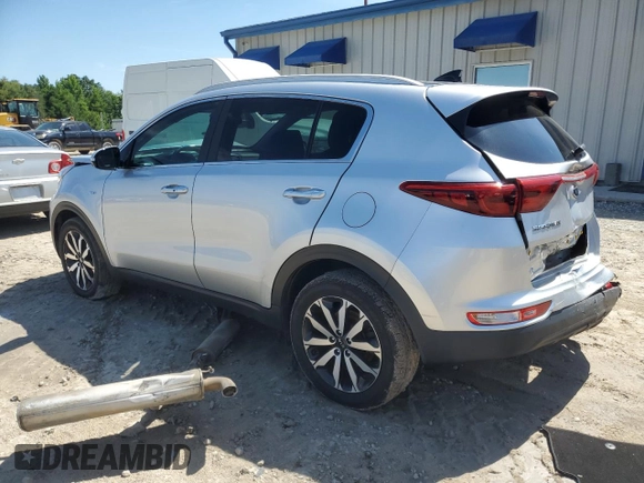 2017 Kia Sportage EX with VIN KNDPNCACXH7271872, listed as a Copart auction lot 57951105 with 107,072 mi miles and Salvage title. Bid and sale history available at DreamBid. Image 2.