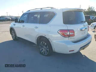 2020 Nissan Armada SL with VIN JN8AY2ND0L9111866, listed as a IAAI auction lot 41304192 with 70,367 mi miles. Bid and sale history available at carsss.com. Image 3.