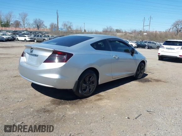 2013 Honda Civic Cpe LX with VIN 2HGFG3B5XDH529877, listed as a IAAI auction lot 41857263 with 1 mi miles. Bid and sale history available at carsss.com. Image 4.