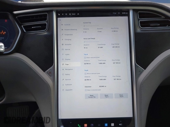 2016 Tesla Model S 90D with VIN 5YJSA1E22GF154873, listed as a IAAI auction lot 41950274 with 82,649 mi miles and . Bid and sale history available at DreamBid. Image 7.