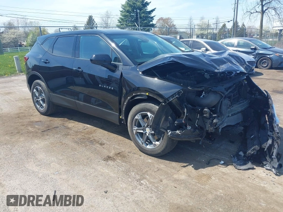 2023 Chevrolet Blazer LT with VIN 3GNKBCR49PS100263, listed as a IAAI auction lot 42117470 with 33,747 mi miles and . Bid and sale history available at DreamBid. Image 1.