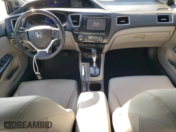 2014 Honda Civic EX-L with VIN 19XFB2F90EE220162, listed as a Copart auction lot 54591795 with 199,340 mi miles and Salvage Title. Bid and sale history available at DreamBid. Image 8.