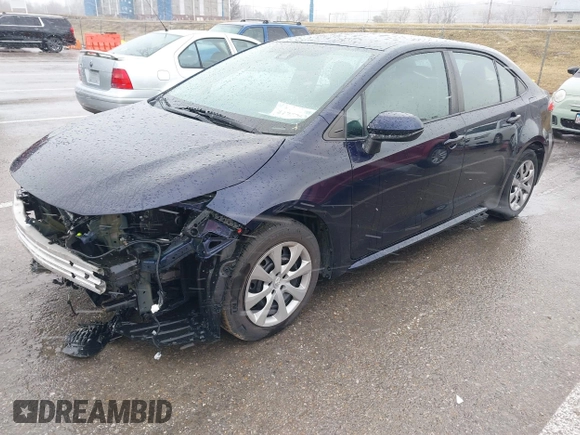 2020 Toyota Corolla LE with VIN 5YFEPRAE4LP100578, listed as a IAAI auction lot 41727630 with 93,422 mi miles. Bid and sale history available at carsss.com. Image 2.