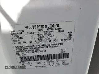 2007 Ford F-150 XL with VIN 1FTRF12237NA36210, listed as a Copart auction lot 53403445 with 153,202 mi miles and Clean Title. Bid and sale history available at carsss.com. Image 12.