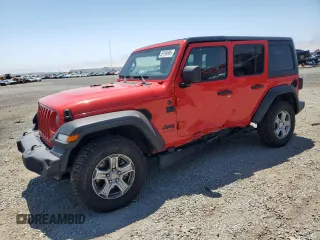 2022 Jeep Wrangler Unlimited Sport S with VIN 1C4HJXDG6NW240786, listed as a Copart auction lot 59190995 with 46,172 mi miles and Salvage title. Bid and sale history available at DreamBid. Image 1.