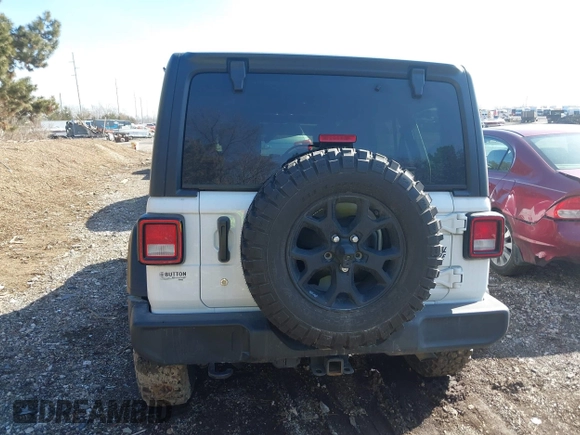 2022 Jeep Wrangler Unlimited Willys Sport with VIN 1C4HJXDN8NW267826, listed as a IAAI auction lot 41513056 with 34,716 mi miles and . Bid and sale history available at DreamBid. Image 16.