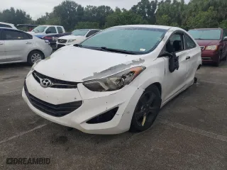 2013 Hyundai Elantra Coupe GS PZEV with VIN KMHDH6AE7DU010722, listed as a Copart auction lot 74783224 with 0 mi miles and Salvage Title. Bid and sale history available at carsss.com. Image 1.