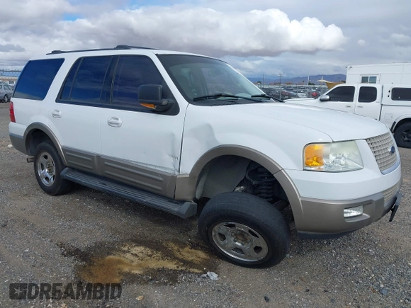 2003 Ford Expedition Eddie Bauer with VIN 1FMFU17L63LB20341, listed as a IAAI auction lot 41656630 with 169,488 mi miles. Bid and sale history available at carsss.com. Image 1.