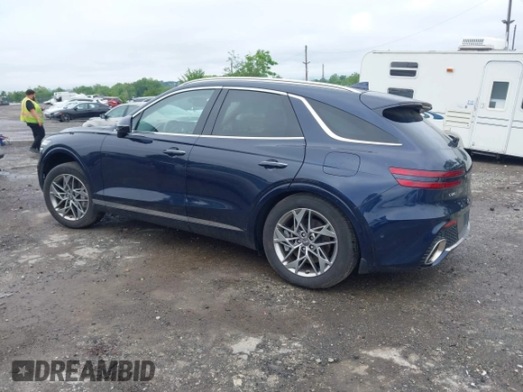 2023 Genesis GV70 2.5T with VIN KMUMADTB7PU130120, listed as a IAAI auction lot 42460466 with 25,802 mi miles and . Bid and sale history available at DreamBid. Image 3.