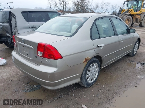 2005 Honda Civic LX with VIN 1HGES16555L000205, listed as a IAAI auction lot 41957842 with 202,394 mi miles and . Bid and sale history available at DreamBid. Image 4.