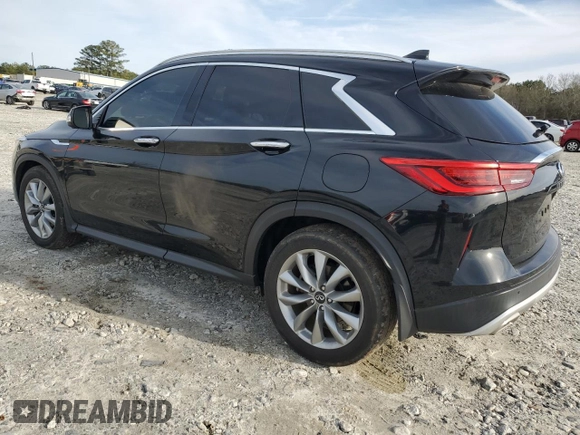 2021 Infiniti QX50 Essential z VIN 3PCAJ5CA3MF107005, wystawiony jako Copart lot #42410635 z przebiegiem 51 378 mil mil oraz Szkoda całkowita • Salvage title. Historia ofert i sprzedaży dostępna na DreamBid. Obrazek 2.