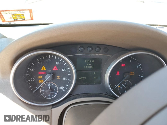 2007 Mercedes-Benz M 350 with VIN 4JGBB86E37A246528, listed as a Copart auction lot 49773195 with 143,043 mi miles and Salvage Title. Bid and sale history available at DreamBid. Image 9.