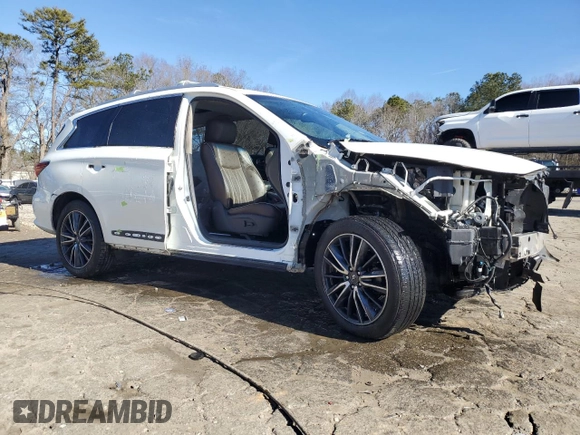 2016 Infiniti QX60 with VIN 5N1AL0MM9GC511705, listed as a Copart auction lot 87433274 with 129,269 mi miles and Salvage Title. Bid and sale history available at DreamBid. Image 4.
