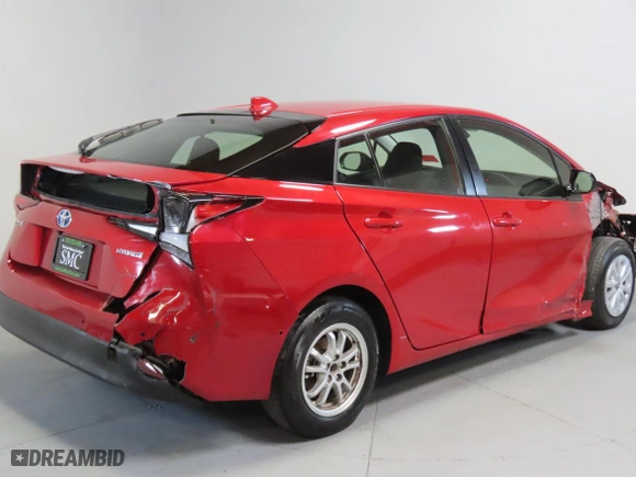 2020 Toyota Prius L Eco with VIN JTDKARFU9L3111895, listed as a Copart auction lot 54440555 with 14,547 mi miles and Salvage Title. Bid and sale history available at carsss.com. Image 3.