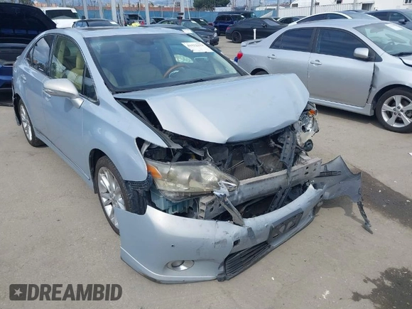 2010 Lexus HS 250h with VIN JTHBB1BA6A2013077, listed as a IAAI auction lot 41932312 with 431,799 mi miles and . Bid and sale history available at DreamBid. Image 1.
