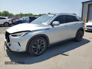 2019 Infiniti QX50 Essential with VIN 3PCAJ5M3XKF125501, listed as a Copart auction lot 59470755 with 95,166 mi miles and Salvage title. Bid and sale history available at DreamBid. Image 1.