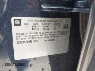 2015 Buick Regal с VIN 2G4GK5EX9F9190807, выставлен на аукционе IAAI как лот 42475518 с пробегом 51 709 миль миль и . История ставок и продаж доступна на DreamBid. Изображение 9.