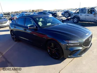 2022 Genesis G70 3.3T with VIN KMTG54TE2NU081924, listed as a Copart auction lot 80778343 with 18,277 mi miles. Bid and sale history available at carsss.com. Image 4.