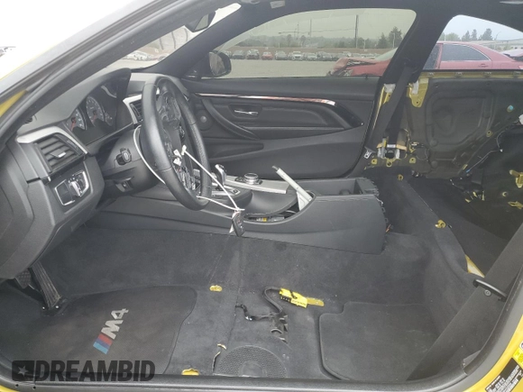 2015 BMW M4 with VIN WBS3R9C59FK332930, listed as a Copart auction lot 51443045 with 0 mi miles and Salvage Title. Bid and sale history available at carsss.com. Image 7.