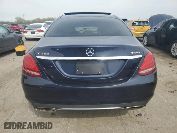 2015 Mercedes-Benz C 300 Luxury with VIN 55SWF4KB7FU081506, listed as a Copart auction lot 55340195 with 140,231 mi miles and Clean Title. Bid and sale history available at carsss.com. Image 6.