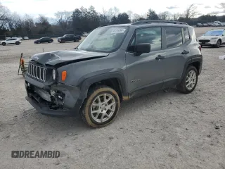 2021 Jeep Renegade Upland Edition with VIN ZACNJDABXMPN11609, listed as a Copart auction lot 86395094 with 58,043 mi miles and Salvage Title. Bid and sale history available at carsss.com. Image 1.