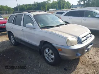 2005 Hyundai Santa Fe GLS with VIN KM8SC73E15U956552, listed as a IAAI auction lot 42003035 with 143,268 mi miles. Bid and sale history available at carsss.com. Image 1.