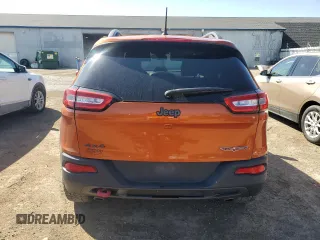 2015 Jeep Cherokee Trailhawk with VIN 1C4PJMBS0FW604168, listed as a Copart auction lot 51470625 with 186,211 mi miles and Salvage Title. Bid and sale history available at carsss.com. Image 6.