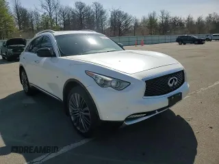 2017 Infiniti QX70 with VIN JN8CS1MW3HM411378, listed as a Copart auction lot 50746075 with 36,738 mi miles and Salvage title. Bid and sale history available at DreamBid. Image 11.