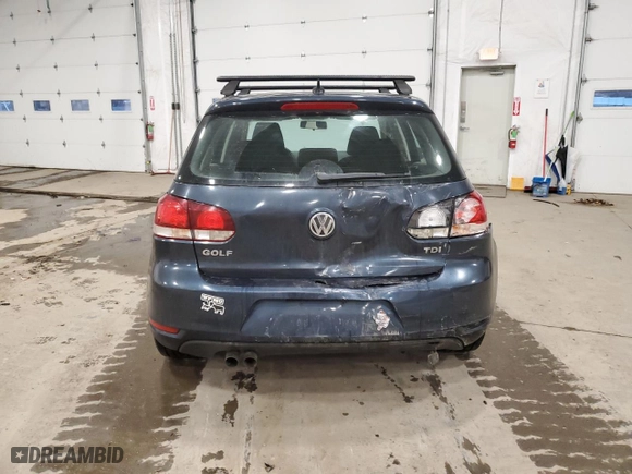 2013 Volkswagen Golf TDI w/Sunroof & Nav with VIN WVWNM7AJ6DW040886, listed as a Copart auction lot 81915724 with 186,427 mi miles and Salvage Title. Bid and sale history available at carsss.com. Image 6.