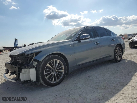 2018 Infiniti Q50 3.0t LUXE with VIN JN1EV7APXJM351555, listed as a Copart auction lot 44037805 with 90,061 mi miles and Salvage Title. Bid and sale history available at carsss.com. Image 1.