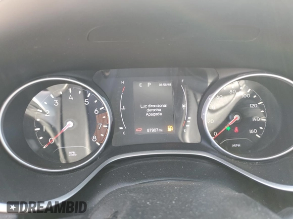 2020 Jeep Compass Sport с VIN 3C4NJDAB0LT135402, выставлен на аукционе Copart как лот 64877255 с пробегом 87 907 миль миль и Списание • Salvage title. История ставок и продаж доступна на DreamBid. Изображение 9.