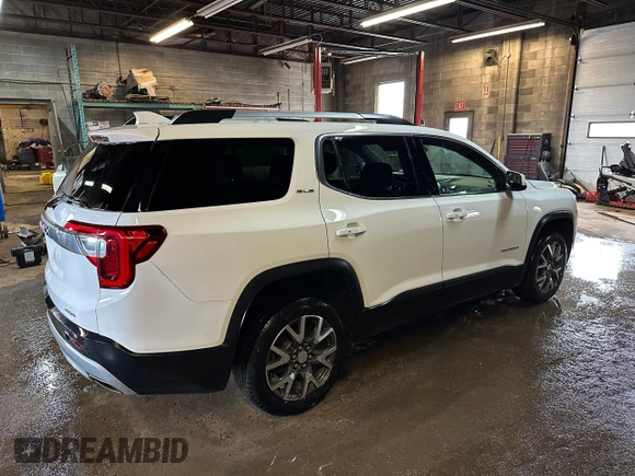 2021 GMC Acadia SLE with VIN 1GKKNRLSXMZ210235, listed as a Copart auction lot 55411155 with 133,713 mi miles and Salvage Title. Bid and sale history available at carsss.com. Image 3.