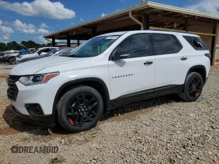 2021 Chevrolet Traverse Premier with VIN 1GNERKKWXMJ195900, listed as a Copart auction lot 61345015 with 66,033 mi miles and Salvage title. Bid and sale history available at DreamBid. Image 1.