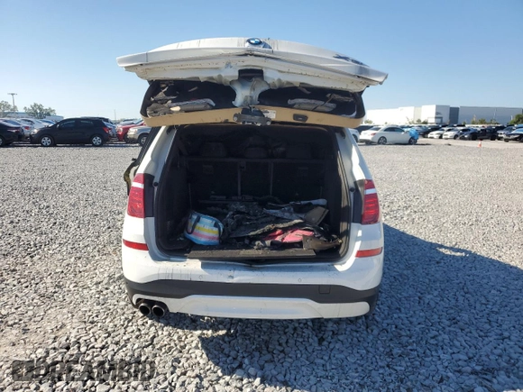 2017 BMW X3 sDrive28i with VIN 5UXWZ7C52H0V85514, listed as a Copart auction lot 48710185 with 0 mi miles and Non Repairable. Bid and sale history available at carsss.com. Image 6.