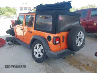 2018 Jeep Wrangler Unlimited Sport z VIN 1C4HJXDN4JW243775, wystawiony jako IAAI lot #41791821 z przebiegiem 62 120 mil mil oraz . Historia ofert i sprzedaży dostępna na DreamBid. Obrazek 3.