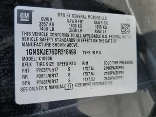 2013 Chevrolet Suburban LT with VIN 1GNSKJE76DR318499, listed as a Copart auction lot 71840624 with 191,050 mi miles and Salvage Title. Bid and sale history available at carsss.com. Image 15.