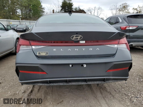 2024 Hyundai Elantra SEL with VIN KMHLM4DG8RU692932, listed as a Copart auction lot 78485454 with 5,682 mi miles and Salvage Title. Bid and sale history available at carsss.com. Image 6.