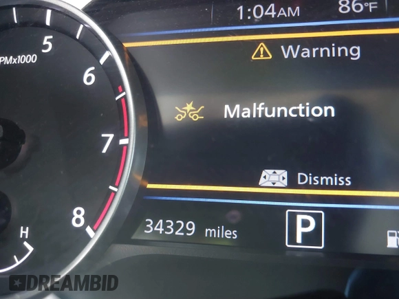 2024 Nissan Sentra SV with VIN 3N1AB8CV1RY230530, listed as a IAAI auction lot 41681613 with 34,329 mi miles and . Bid and sale history available at DreamBid. Image 16.