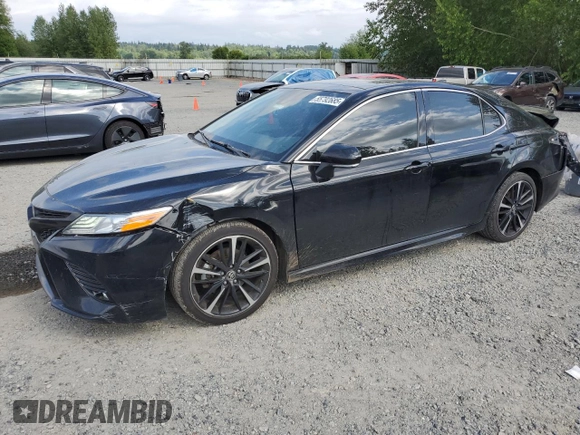 2020 Toyota Camry XSE with VIN 4T1K61AK2LU972205, listed as a Copart auction lot 55792685 with 106,696 mi miles and Salvage Title. Bid and sale history available at DreamBid. Image 1.