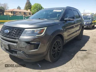 2018 Ford Explorer Sport z VIN 1FM5K8GT7JGB31171, wystawiony jako Copart lot #57086405 z przebiegiem 98 263 mil mil oraz Szkoda całkowita • Salvage title. Historia ofert i sprzedaży dostępna na DreamBid. Obrazek 1.