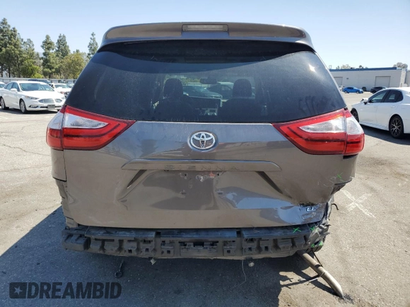2017 Toyota Sienna LE Auto Access Seat with VIN 5TDKZ3DC0HS884552, listed as a Copart auction lot 54776825 with 59,262 mi miles and Salvage title. Bid and sale history available at DreamBid. Image 6.