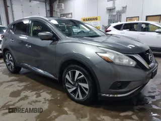 2016 Nissan Murano S with VIN 5N1AZ2MHXGN141978, listed as a IAAI auction lot 41601361 with 105,238 mi miles. Bid and sale history available at carsss.com. Image 1.