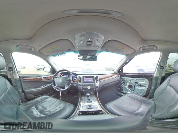 2012 Hyundai Equus Signature with VIN KMHGH4JH3CU055327, listed as a Copart auction lot 44697385 with 157,183 mi miles and Salvage Title. Bid and sale history available at DreamBid. Image 13.