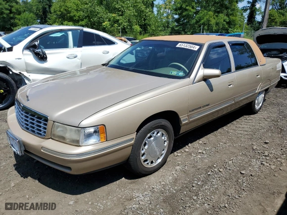 1998 Cadillac Deville Professional Limousine with VIN 1GEEH90Y1WU550552, listed as a Copart auction lot 65132504 with NaN miles and Salvage Title. Bid and sale history available at carsss.com. Image 1.