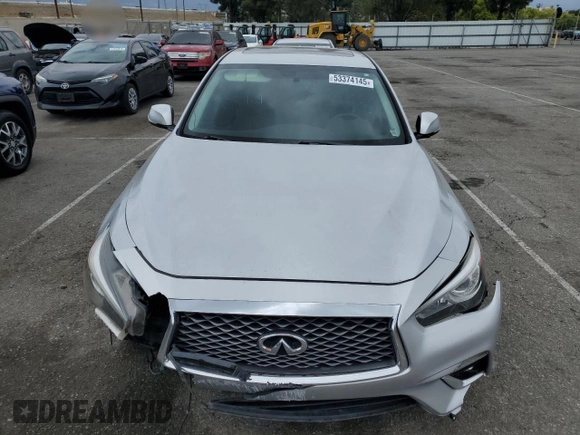 2019 Infiniti Q50 Luxe with VIN JN1EV7AP5KM519698, listed as a Copart auction lot 53374145 with 80,202 mi miles and Salvage title. Bid and sale history available at DreamBid. Image 5.