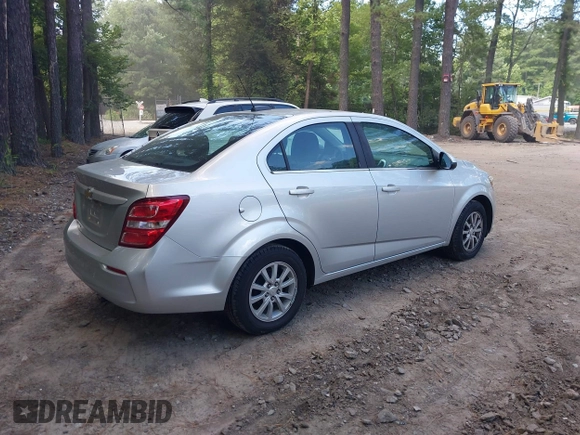 2017 Chevrolet Sonic LT with VIN 1G1JD5SG7H4121301, listed as a IAAI auction lot 42516703 with 158,920 mi miles and . Bid and sale history available at DreamBid. Image 4.