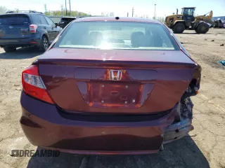 2012 Honda Civic EX with VIN 19XFB2F85CE034458, listed as a Copart auction lot 56599745 with 168,786 mi miles and Clean Title. Bid and sale history available at DreamBid. Image 6.